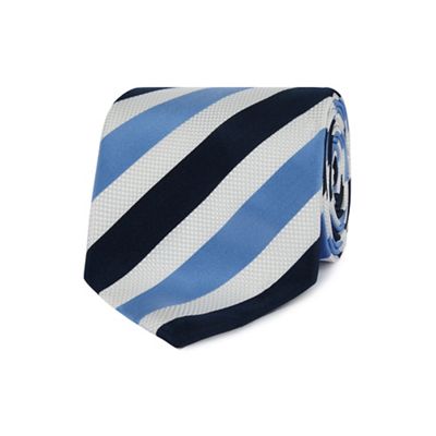 White multi-striped tie